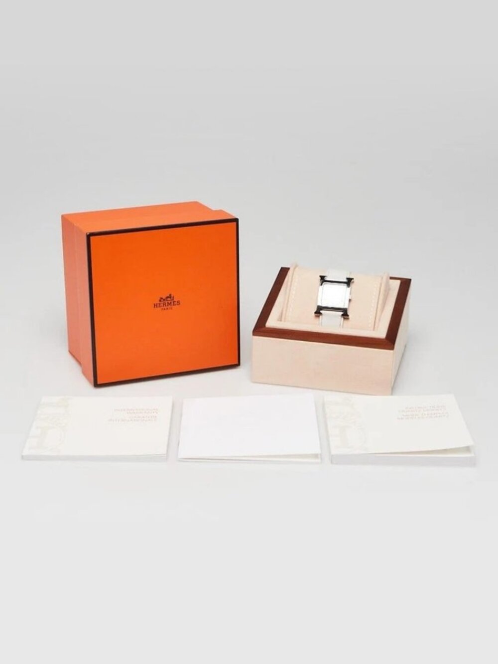 Hermes 34mm Stainless Steel and Diamond 'H' Heure Large Model Watch H11.801